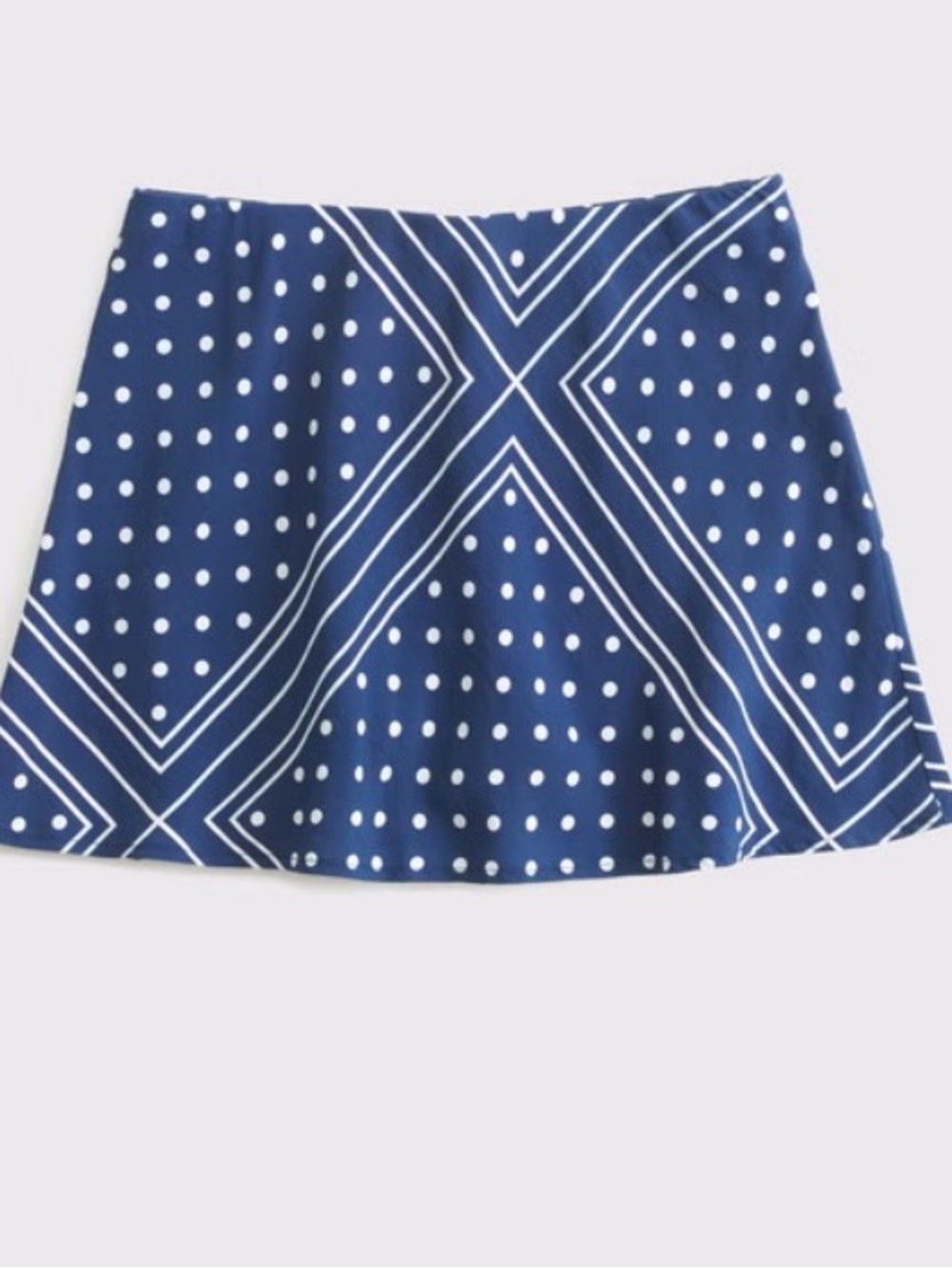 Abercrombie & Fitch Navy and White Polka Dot Mini Skort - Picture 2 of 5